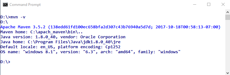 mvn -v